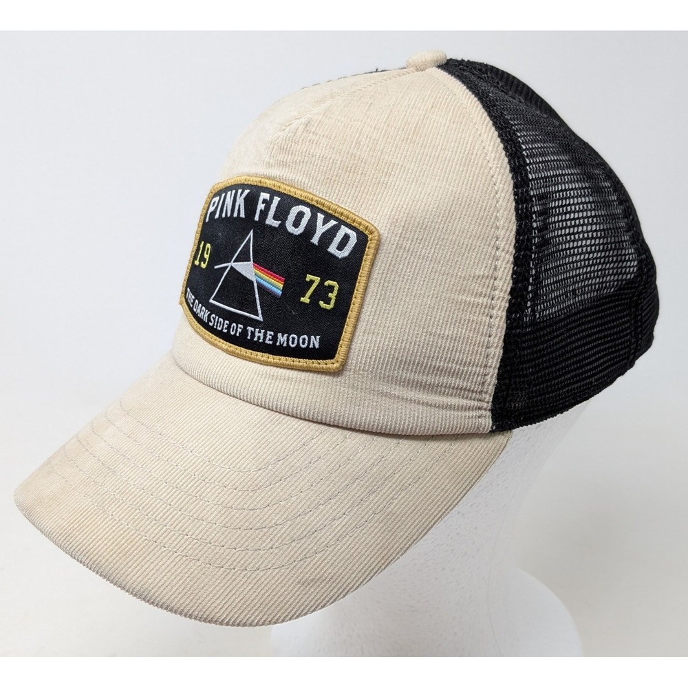 Pink Floyd Dark Side of the Moon Hat Snapback OSFA Beige Black